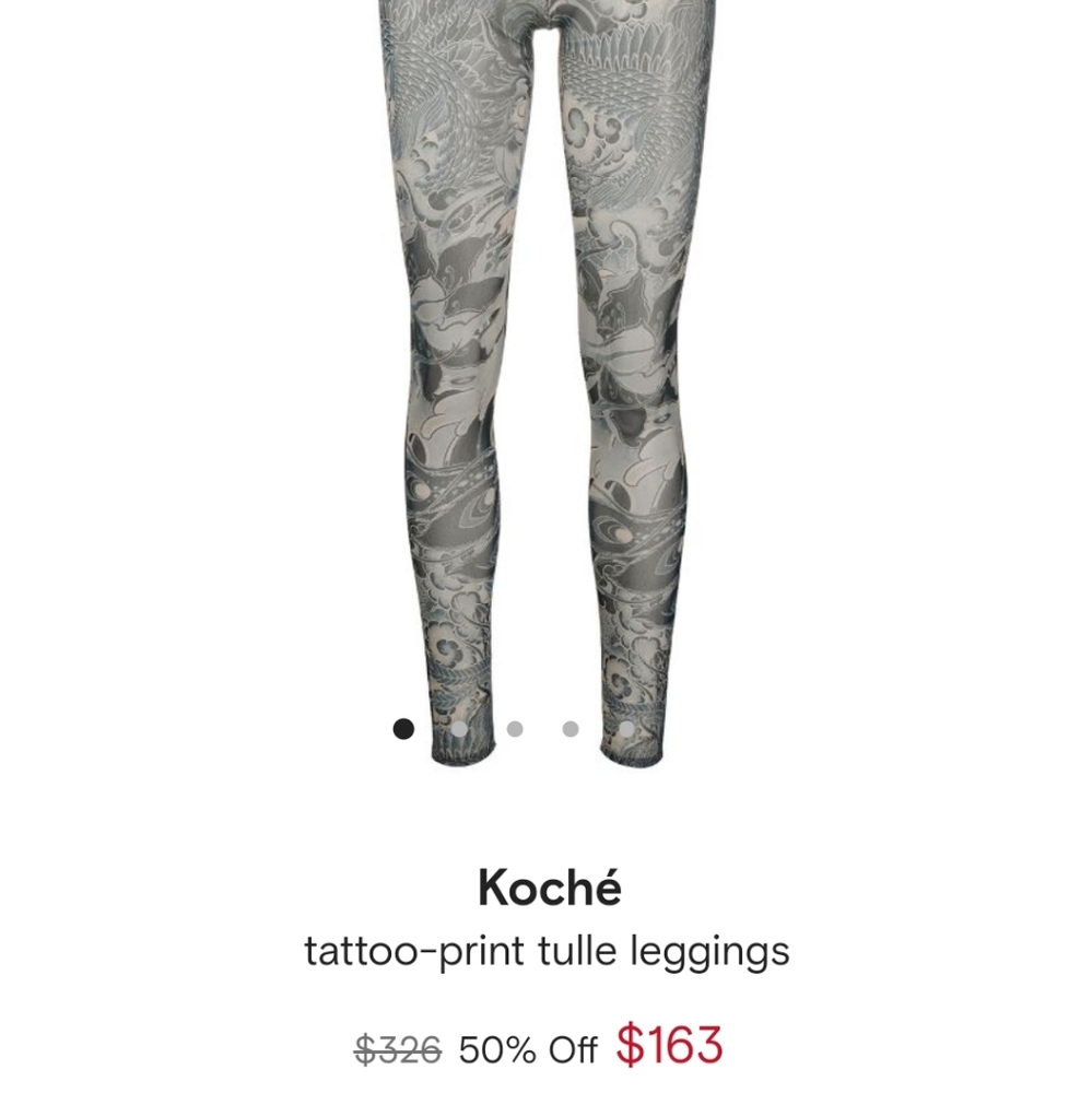 Koché Sheer Tattoo Legging